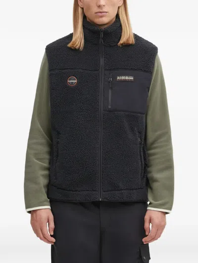 Napapijri Veste Sans Manches Sherpa In Black