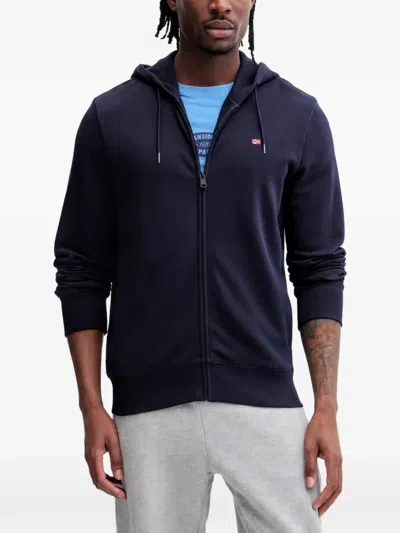 Napapijri Zip-up Hoodie In Blue