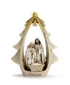 Napco 10" Holy Family "peace" Series Nativity In White