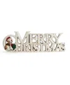 Napco 14.5" Merry Christmas Sign With Dog In Multi