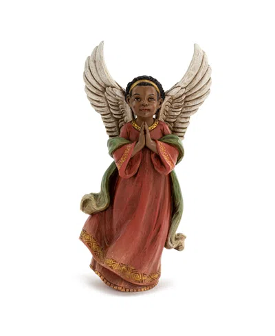 Napco 8" African American Praying Angel In Red