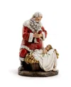 Napco 9" Kneeling Santa With Baby Jesus In Multi