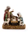 Napco Child Nativity In Black,blue,brown,green
