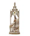 Napco African American Holy Family Figurine In White,gold