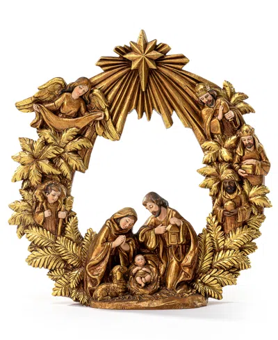 Napco Golden Wreath With Holy Family