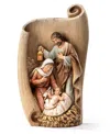 Napco Holy Family With Scroll In Natural