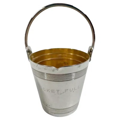 Pre-owned Napier Co. Napier Art Deco Silver Plate "bucket Full" 4oz Spirit Measure / Jigger