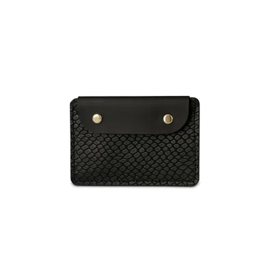 Nappa Dori Women's Quinn Card Case - Black Croco