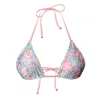 Nara Swim Women's Blue / Pink Lulu Reversible Top // Lana In Multi