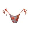 Nara Swim Women's Orange / Red Alia Reversible Bottoms // Mila In Multi
