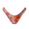 Nara Swim Women's Orange / Red Kaia Reversible Cheeky Bottoms // Mila In Multi