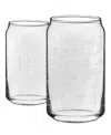 Narbo The Can Miami Map Everyday Glassware, Set Of 2 In White