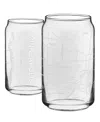 Narbo The Can Minneapolis Map Everyday Glassware, Set Of 2 In White