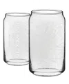 Narbo The Can New York City Map 16 oz Everyday Glassware, Set Of 2 In White