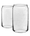 Narbo The Can Tampa Map Everyday Glassware, Set Of 2 In White