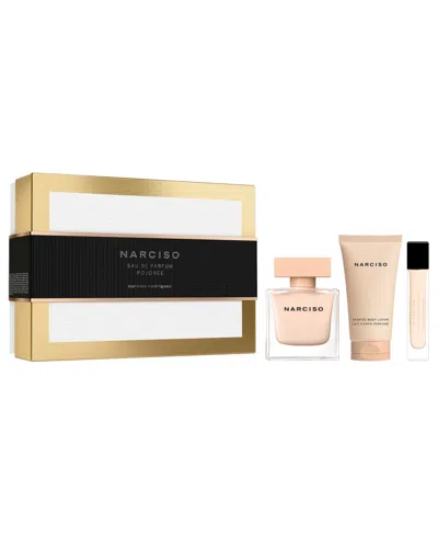 Narciso Rodriguez 3-piece Narciso Poudree Eau De Parfum Gift Set In Transparent