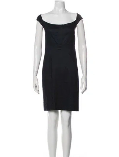 Pre-owned Narciso Rodriguez Bateau Neckline Mini Dress In Gray