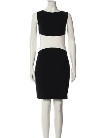 Pre-owned Narciso Rodriguez Bateau Neckline Mini Dress In Multi