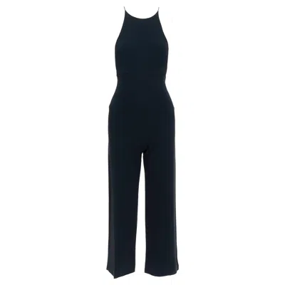 Pre-owned Narciso Rodriguez Black Side Cut Out Halter Neck Wide Jumpsuit It38 Xs