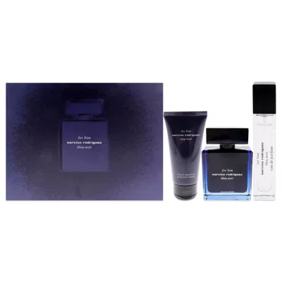 Narciso Rodriguez Bleu Noir By  For Men - 3 Pc Gift Set 3.3oz Edp Spray, 1.6oz Shower Gel, 10ml Edp S In White