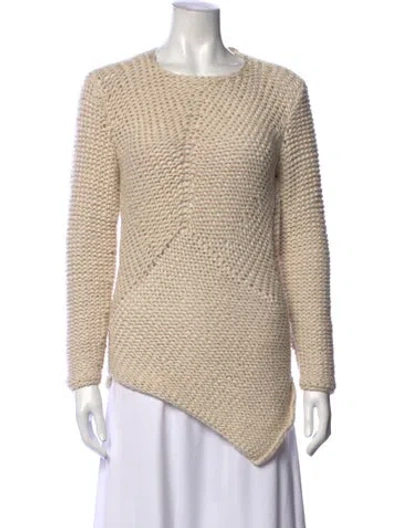 Pre-owned Narciso Rodriguez Cashmere Crew Neck Sweater In Neutral