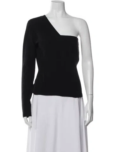 Pre-owned Narciso Rodriguez Cashmere One-shoulder Sweater In Black