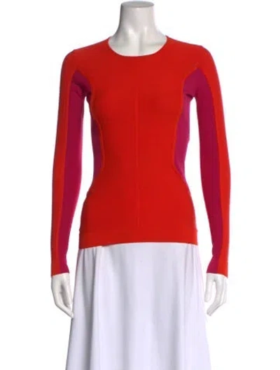 Pre-owned Narciso Rodriguez Colorblock Pattern Crew Neck Top In Multi