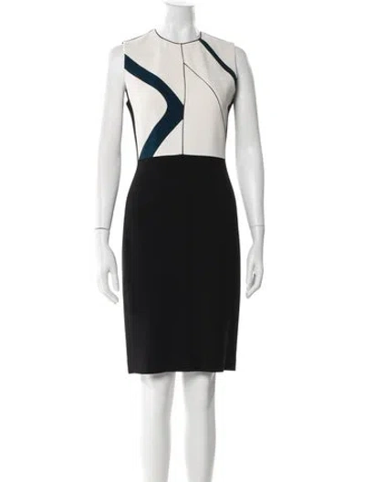 Pre-owned Narciso Rodriguez Colorblock Pattern Knee-length Dress