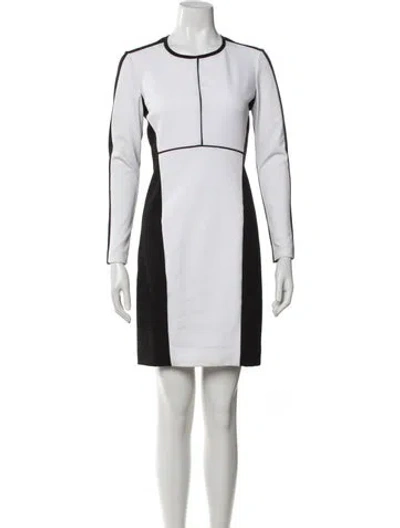 Pre-owned Narciso Rodriguez Colorblock Pattern Knee-length Dress In Black