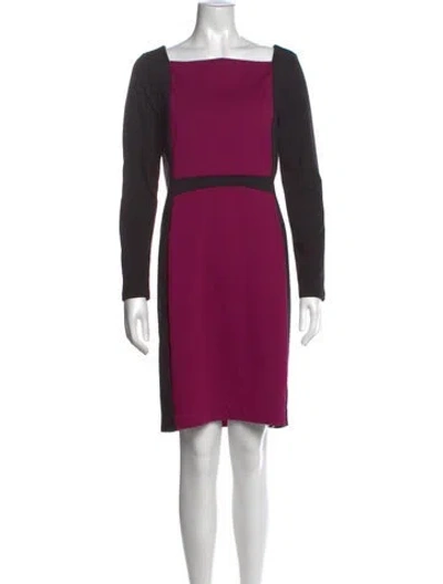 Pre-owned Narciso Rodriguez Colorblock Pattern Knee-length Dress In Black
