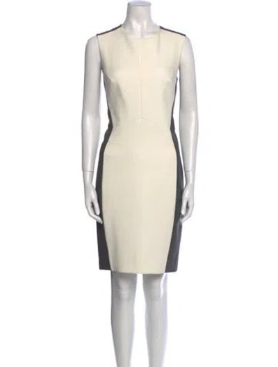 Pre-owned Narciso Rodriguez Colorblock Pattern Knee-length Dress In Gray