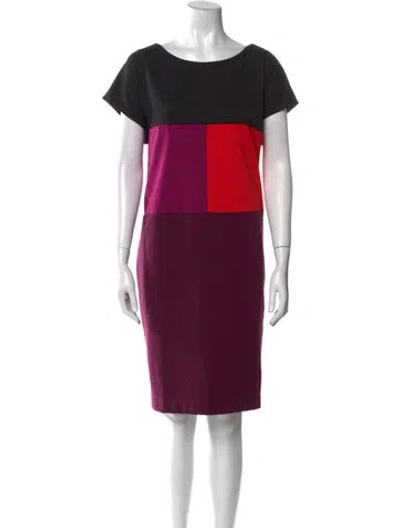 Pre-owned Narciso Rodriguez Colorblock Pattern Knee-length Dress In Multi