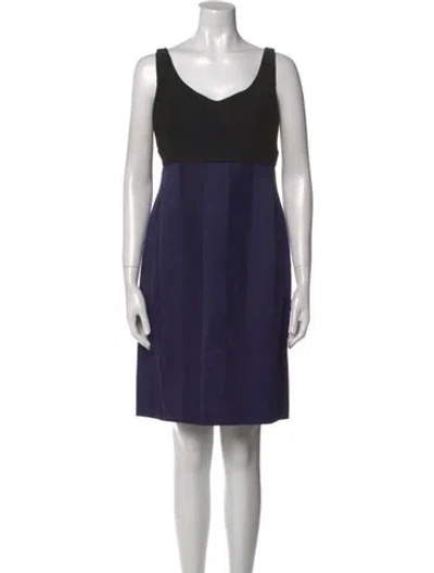 Pre-owned Narciso Rodriguez Colorblock Pattern Knee-length Dress In Multi