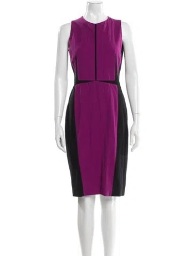 Pre-owned Narciso Rodriguez Colorblock Pattern Knee-length Dress In Multi