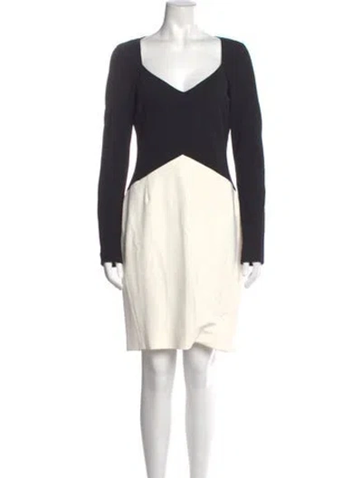 Pre-owned Narciso Rodriguez Colorblock Pattern Knee-length Dress In Neutral