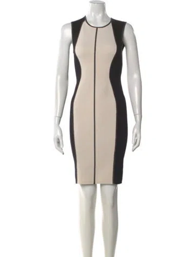 Pre-owned Narciso Rodriguez Colorblock Pattern Knee-length Dress In Neutral