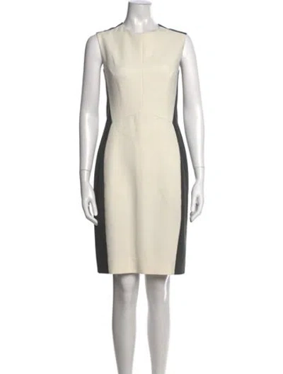 Pre-owned Narciso Rodriguez Colorblock Pattern Knee-length Dress In Neutrals