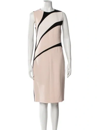 Pre-owned Narciso Rodriguez Colorblock Pattern Knee-length Dress In Pink