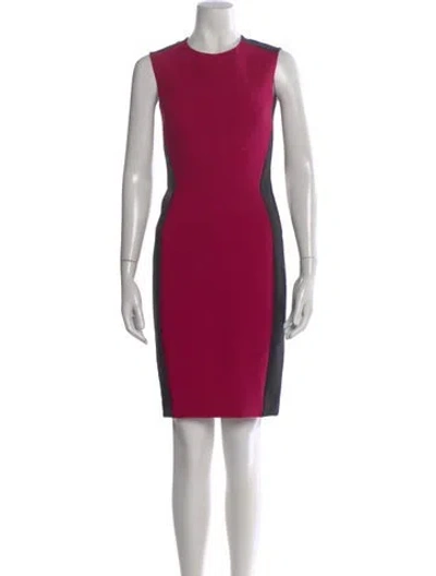 Pre-owned Narciso Rodriguez Colorblock Pattern Knee-length Dress In Pink