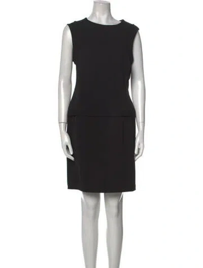 Pre-owned Narciso Rodriguez Crew Neck Knee-length Dress In Black