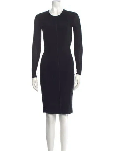 Pre-owned Narciso Rodriguez Crew Neck Knee-length Dress In Black