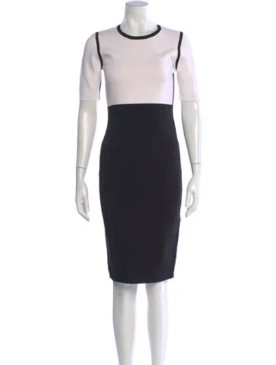 Pre-owned Narciso Rodriguez Crew Neck Knee-length Dress In Black