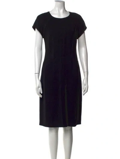 Pre-owned Narciso Rodriguez Crew Neck Knee-length Dress In Black