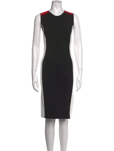 Pre-owned Narciso Rodriguez Crew Neck Knee-length Dress In Black