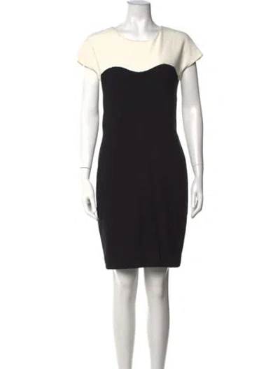 Pre-owned Narciso Rodriguez Crew Neck Knee-length Dress In Black
