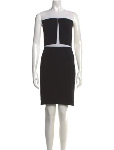 Pre-owned Narciso Rodriguez Crew Neck Knee-length Dress In Black