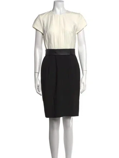 Pre-owned Narciso Rodriguez Crew Neck Knee-length Dress In Black