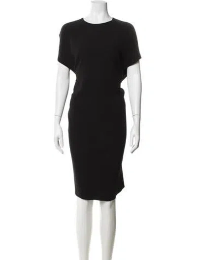 Pre-owned Narciso Rodriguez Crew Neck Knee-length Dress In Black