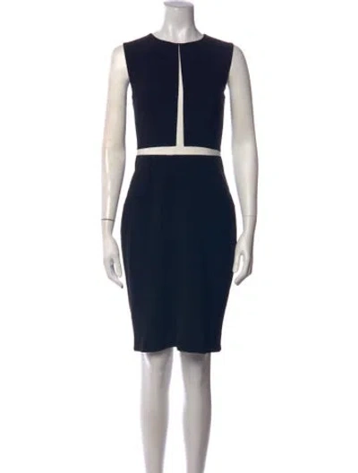 Pre-owned Narciso Rodriguez Crew Neck Knee-length Dress In Black