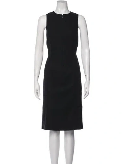 Pre-owned Narciso Rodriguez Crew Neck Knee-length Dress In Black